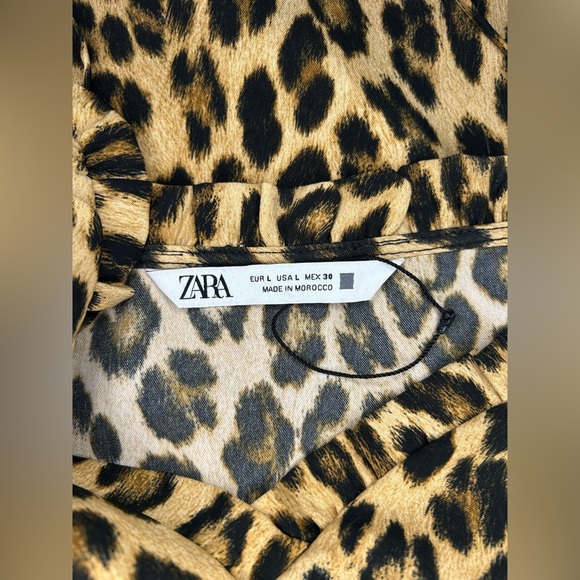 NWOT ZARA Leopard Print Mini Dress L
Ruffle Spaghetti Strap Animal Print - Picture 4 of 15